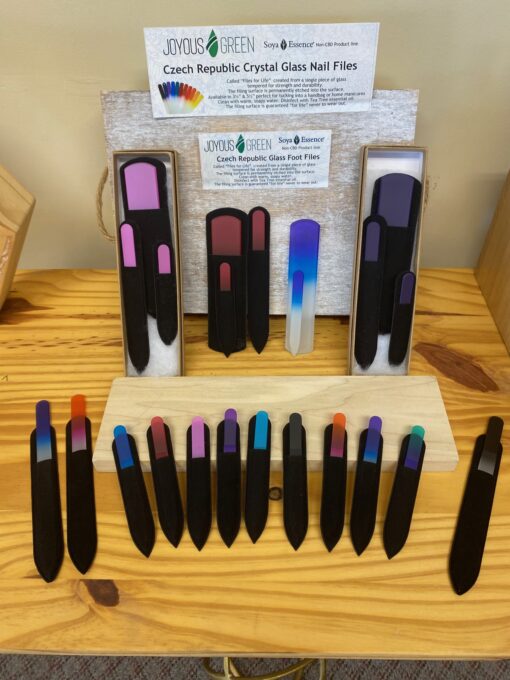 3 1/2"  Czech Republic Colored Glass Nail Files