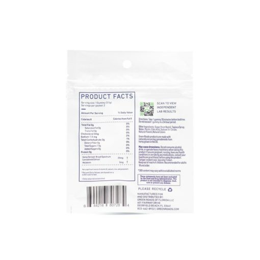 Green Roads Sleepy Z's CBD Gummies 2 Pack, 25MG