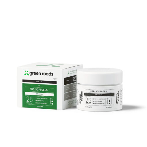 Green Roads CBD Capsule Softgels, 25MG