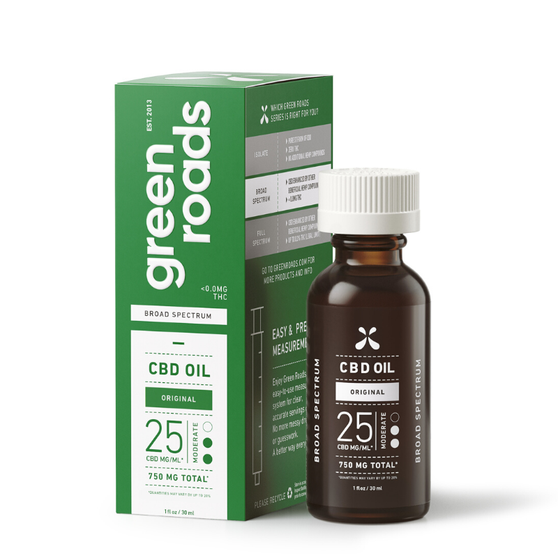 Green Roads Broad-Spectrum CBD Oil, 25MG