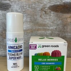 Bundle #3   Arnica CBD 1500mg Topical Pain Relief **and** Green Roads Super Max Relax Berries  50mg 30ct